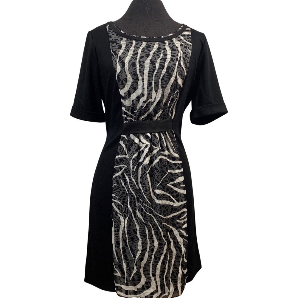 TAHARI Mixed Media Dress (S)